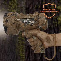 Rechargeable Spotlight Flashlight, 1000000 Lumen Waterproof Hunting Light with Red Lens & Adjustable Bracket