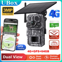 INQMEGA 3MP 4G Solar Hunting Trail Camera 20M PIR Motion Detection IR Night Vision 7800mAh Battery Waterproof Wildlife Camera