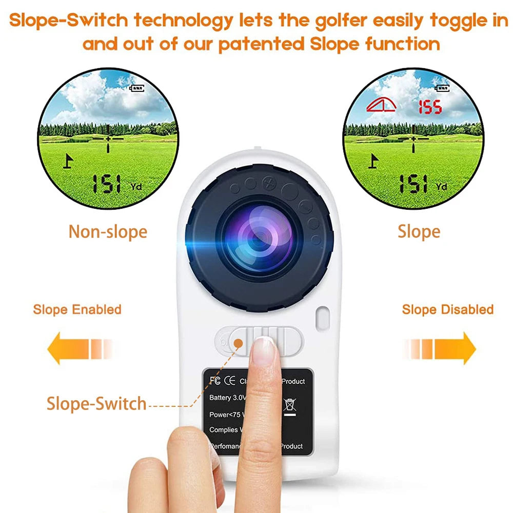 PEAKPULSE Golf Range Finder with Slope Compensation Switch 650 Yards L ...