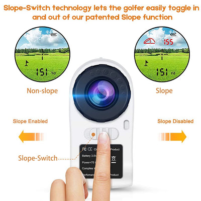 PEAKPULSE Golf Range Finder with Slope Compensation Switch 650 Yards Laser Rangefinder for Beginner & Skilled Gift with Battery