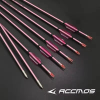 ACCMOS Carbon Arrow Pink Shaft Spine500/600/700/800/900/1000 ID4.2mm Spin Wing Vane Feather for Archery Outdoor Shooting Hunting