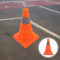 2Pcs Collapsible Cones Reflective Traffic Safety Cone Multi Purpose Emergency Road Cones For School Foldable Warning Barrier