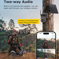 INQMEGA 4G Solar Trail Camera Dual Screen Outdoor WiFi 60X Optical Zoom Human/Animal Detection Auto Tracking Wildlife Cameras