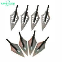 6/12pcs Arrowhead 144/160Gr Screw-In Points Broadhead Sharp Blade Anodized-Surface DIY Arrow Shaft for Archery Shooting Training