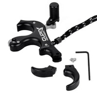 Archery Bow Release Aids 3 Fingers Compound Bow Release Aids Aluminum Alloy Thumb Release for Compound Bow Accessory