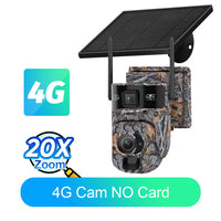 LS VISION 60X Zoom Trail Cameras Solar Dual Screen View Live 4G SIM/WIFI Camera Outdoor with Motion Activated Color Night Vision