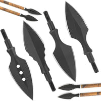 6x Hunting Arrowheads Steel Broadheads Bow Archery Shooting Target Arrow Points Screw In Point Bow Hunting 8/32 Standard Thread