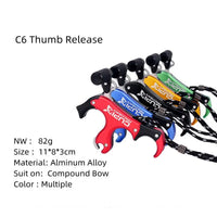 Archery Bow Release Aids 3 Fingers Compound Bow Release Aids Aluminum Alloy Thumb Release for Compound Bow Accessory