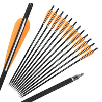 Hunting Crossbow Arrows Archery 16/17/18/20/21/22 Inch Carbon Arrows Blade Broadhead Bow Shooting Target Crossbow Bolts 6/12Pcs