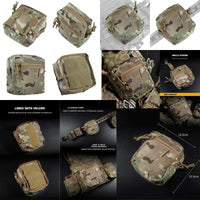 Convenient GP Glove Bag for MOLLE, Tactical Storage Bag, DIY Double-Sided Adhesive Sheet, Outdoor Hunting Gear