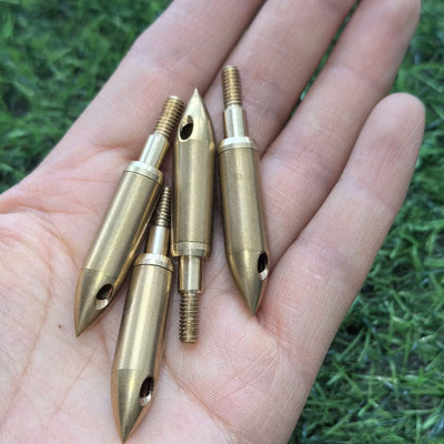 12Pcs Gold Whistle Broadhead 100gn-130grain Archery Arrowheads Point Screw Thread Hunting Arrow Tips Accessories
