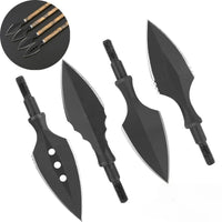 6x Hunting Arrowheads Steel Broadheads Bow Archery Shooting Target Arrow Points Screw In Point Bow Hunting 8/32 Standard Thread