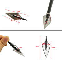 6/12pcs Arrowhead 144/160Gr Screw-In Points Broadhead Sharp Blade Anodized-Surface DIY Arrow Shaft for Archery Shooting Training