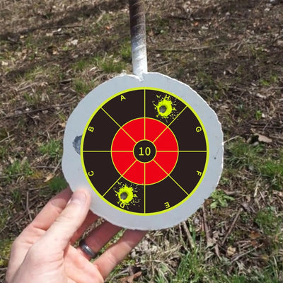 200Pcs 3inch Round Letter Markers Shooting Practice Splatter Stickers Shooting Target Training Supplies Stickers Fluorescent Color Labels (Can Be Used for Real Gun Practice and Airgun Practice) Shooting Targets