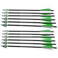 Hunting Crossbow Arrows Archery 16/17/18/20/21/22 Inch Carbon Arrows Blade Broadhead Bow Shooting Target Crossbow Bolts 6/12Pcs