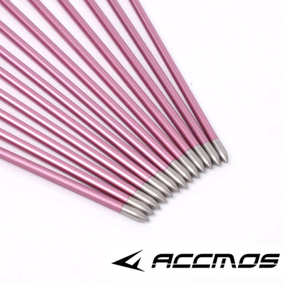 ACCMOS Carbon Arrow Pink Shaft Spine500/600/700/800/900/1000 ID4.2mm Spin Wing Vane Feather for Archery Outdoor Shooting Hunting