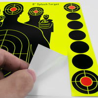 10Pcs 8in Round Digital Ring Can Be Attached to Shooting Practice Splash Target Stickers Shooting Target Training Supplies Stickers Fluorescent Color Labels (Can Be Used for Real Gun Practice and Air Gun Practice)