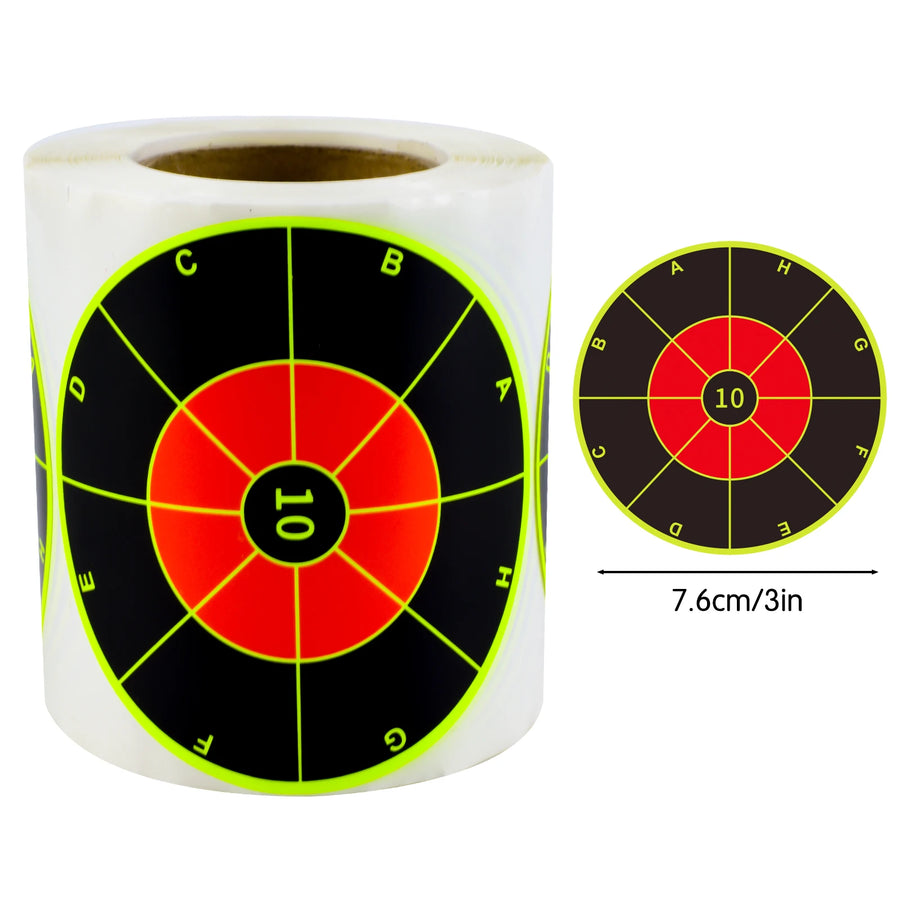 Shooting Position Sticker 200Pcs 3inch Round Letter Markers Shooting Practice Splatter Stickers ...