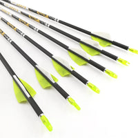 Archery Spine 350 400 450 500 600 700 800 900 Carbon Arrows Shaft for Compound Recurve Bow Longbow Hunting Targets