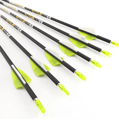 Archery Spine 350 400 450 500 600 700 800 900 Carbon Arrows Shaft for Compound Recurve Bow Longbow Hunting Targets