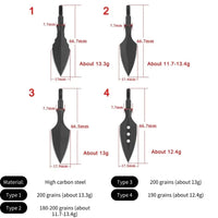 6x Hunting Arrowheads Steel Broadheads Bow Archery Shooting Target Arrow Points Screw In Point Bow Hunting 8/32 Standard Thread