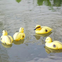 5pcs Floating Duck Fish Pond Ornament Plastic Ducklings Decoy Mallard For Garden Yard Lawn Decoration For Lake Pond Park Pool