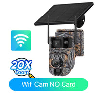 LS VISION 60X Zoom Trail Cameras Solar Dual Screen View Live 4G SIM/WIFI Camera Outdoor with Motion Activated Color Night Vision