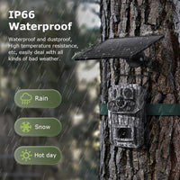 INQMEGA 3MP 4G Solar Hunting Trail Camera 20M PIR Motion Detection IR Night Vision 7800mAh Battery Waterproof Wildlife Camera