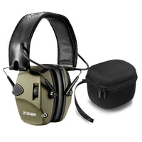ZOHAN Electronic Earmuffs Active Noise Reduction NNR22dB Headphone Ear Defender Slim Hunting Headset Safety Ear Covers with case