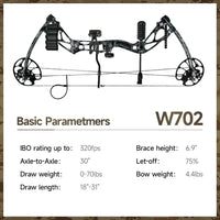 Compound Bows Draw Weight 30-70lbs Ready to Shoot Bow and Arrow Set for Adults Archery Set Come with All The Accessories