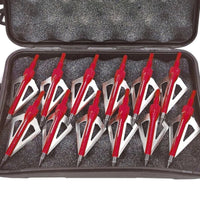 Points Tips 12pcs Broadheads 100 Grain for Crossbow- 12pcs