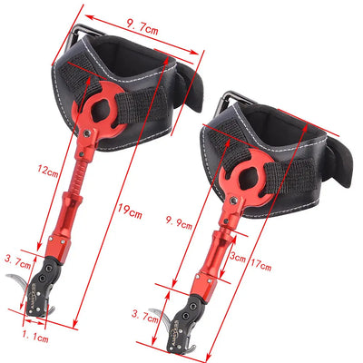 Archery Wristband Release Aid Compound Bow Shooting Thumb Trigger Caliper Release Adjustable Sensitivity for Outdoor Hunting