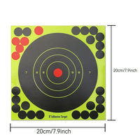 100pcs Paper Target Stickers Adhesive Reactivity Shoot Targets Outdoor Shooting Practice Hunting Training 8*8inch Shot Target